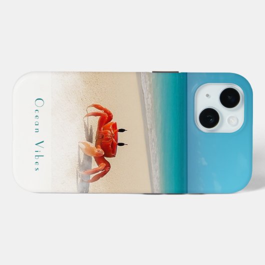Ocean Vibes - iPhone 15 Tough Hoesje (Achterkant (horizontaal))