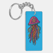 Ocean Vibes Jellyfish Keychain (Voorkant Links)