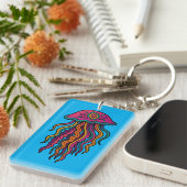 Ocean Vibes Jellyfish Keychain (Voorkant Rechts)