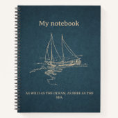 Ocean Vibes Notebook – Beach Journal Notitieboek (Voorkant)