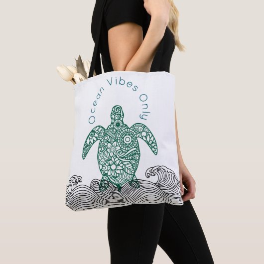 Ocean vibes, schildpad, tote bag (Dichtbij)