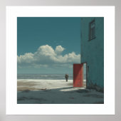 Ocean View - A Man Stands Staring at Ocean Poster (Voorkant)