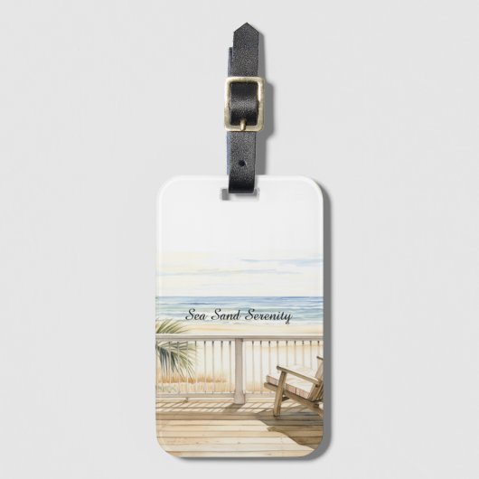 Ocean View Beach Serenity Bagagelabel (Voorkant (verticaal))