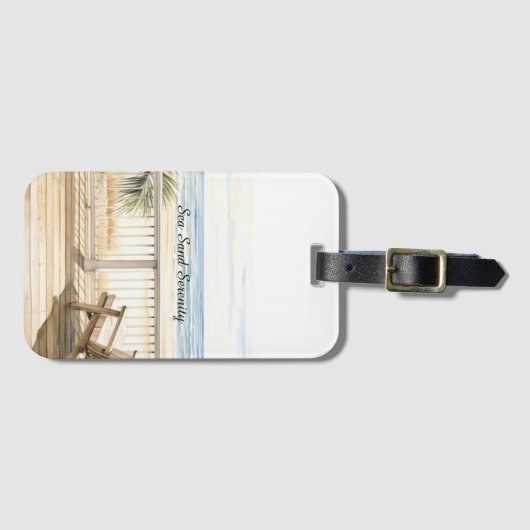Ocean View Beach Serenity Bagagelabel (Voorkant (horizontaal))
