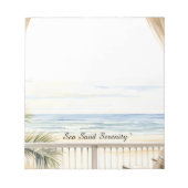 Ocean View Beach Serenity Notitieblok (Voorkant)