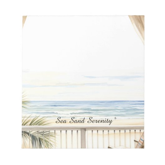 Ocean View Beach Serenity Notitieblok (Voorkant)