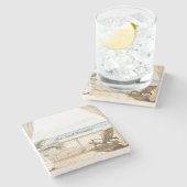 Ocean View Beach Serenity Stenen Onderzetter (Zijkant)