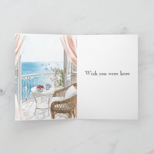 Ocean View Boats Thinking of You Kaart (Binnen)