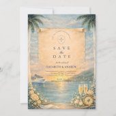 Ocean View Cruise Wedding Save The Date (Voorkant)