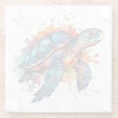 Ocean Wanderer Glazen Onderzetter (Achterkant)