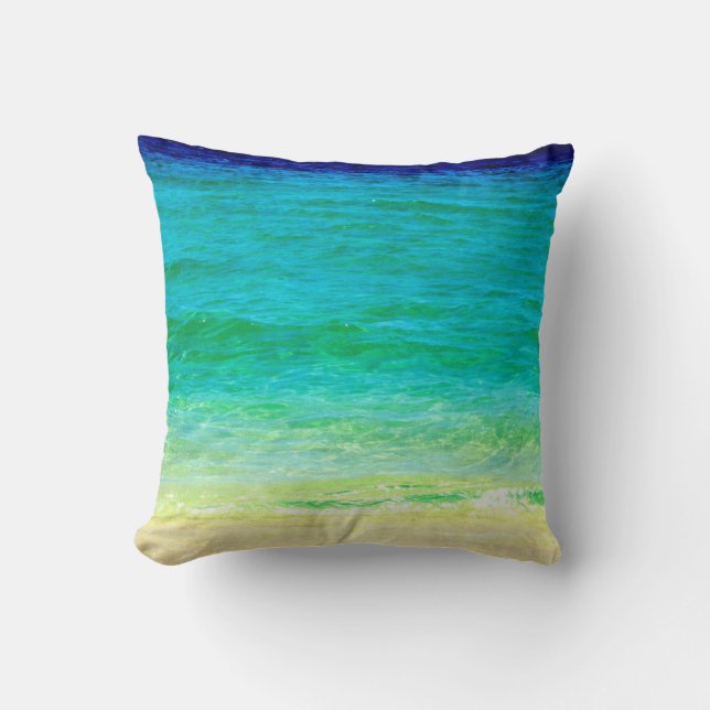 Ocean Water Aqua Pillow Kussen (Voorkant)