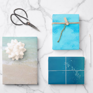 Ocean Water Beach Blue Zee Inpakpapier Vel