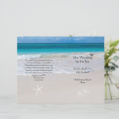 Ocean Water & Beach Sand Wedding Program Sjabloon (Staand voorkant)