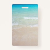 Ocean Water Beach Scene Custom Badge (Achterkant)