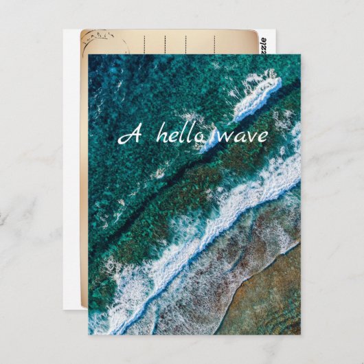 Ocean Water Beach Waves Briefkaart (Voorkant / Achterkant)