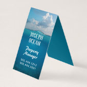 Ocean Water Blue Background Visitekaartje (Achterkant)