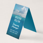 Ocean Water Blue Background Visitekaartje (Voorkant)