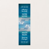 Ocean Water Blue Background Visitekaartje (Buitenkant ongevouwen)