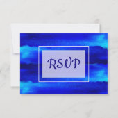 Ocean Water Blue Beachy Wedding RSVP-kaart RSVP Kaartje (Achterkant)