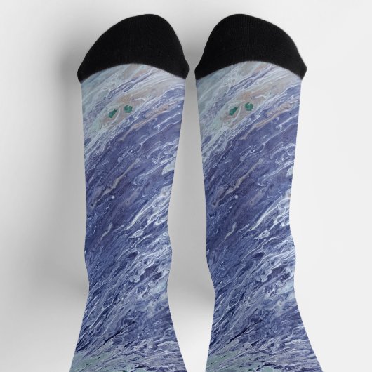 Ocean Water Painted Art Cozy Socks Sokken (Top)
