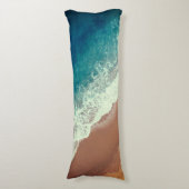 Ocean water strand zand zomer zee blauw bruin lichaamskussen (Voorkant Verticaal)