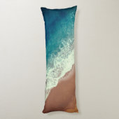 Ocean water strand zand zomer zee blauw bruin lichaamskussen (Achterkant (Verticaal))