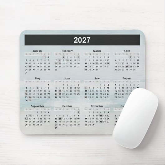 Ocean Watercolor 2027 Agenda Muismat (Met muis)