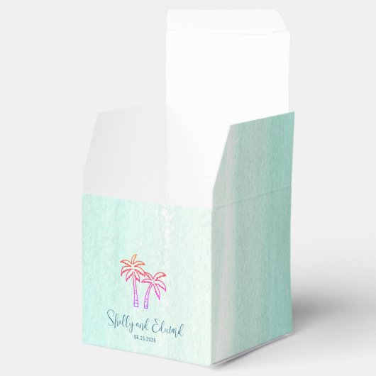 Ocean Waters Miami Palms Bruiloft Bedankdoosjes (Geopend)