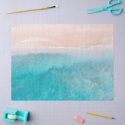 Ocean Waterverf Abstract 17x23 ontkoppeling Tissuepapier (Craft)