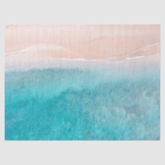 Ocean Waterverf Abstract 17x23 ontkoppeling Tissuepapier (Voorkant)