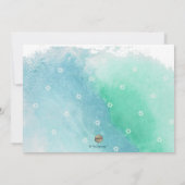 Ocean Waterverf Beach Bat Mitzvah Save the Date Kaart (Achterkant)