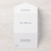 Ocean Waterverf Coastal Beach Wedding All In One Uitnodiging (Buitenkant)