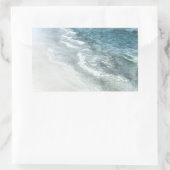 Ocean Waterverf - Kust Blauwgroen donkerblauw stra Rechthoekige Sticker (Tas)