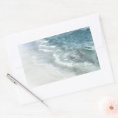 Ocean Waterverf - Kust Blauwgroen donkerblauw stra Rechthoekige Sticker (Envelop)