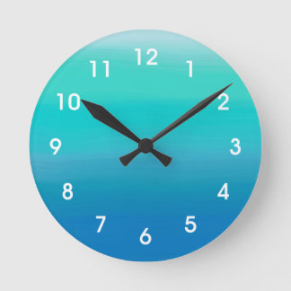 Ocean Waterverf Wall Clock Ronde Klok