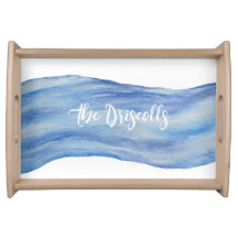 Ocean Waterverf Wave Acrylic Tray, speciaal aangep