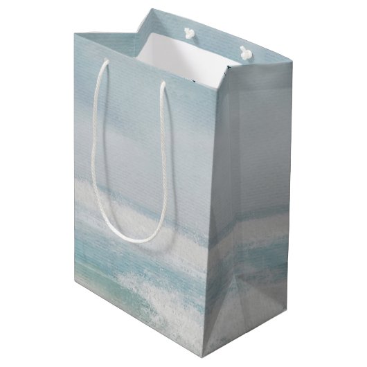 Ocean Waterverf Wedding Date Medium Cadeauzakje (Achterkant Gekanteld)