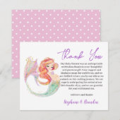 Ocean Waterverf ZEEMEERMIN MOEDER TE ZIJN Bedankkaart (Voorkant / Achterkant)