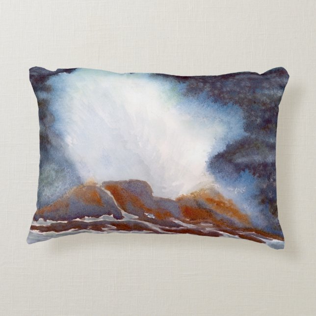 Ocean Wave Accent Pillow Decoratief Kussen (Achterkant)