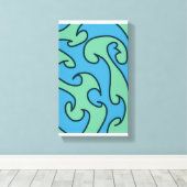 Ocean wave art canvas afdruk (Insitu (Houten vloer))