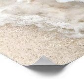 Ocean Wave Art Kustdecor Neutrale kunst aan de muu Poster (Hoek)