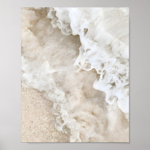 Ocean Wave Art Kustdecor Neutrale kunst aan de muu Poster