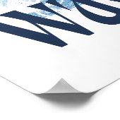 Ocean Wave Art Print Indigo Hokusai Style Surf (Hoek)