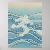 Ocean Wave Art Print – Japanese Woodblock Style (Voorkant)