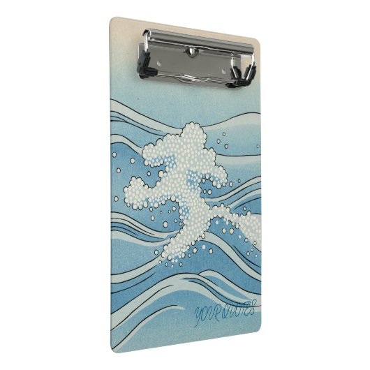 Ocean Wave Art Print – Japanese Woodblock Style Mini Klembord (Schuin)