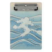 Ocean Wave Art Print – Japanese Woodblock Style Mini Klembord (Voorkant)