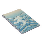 Ocean Wave Art Print – Japanese Woodblock Style Notitieboek (Rechterzijde)