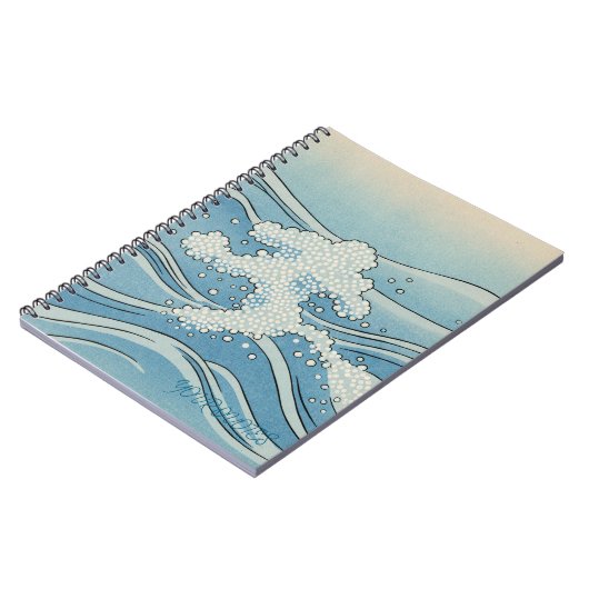 Ocean Wave Art Print – Japanese Woodblock Style Notitieboek (Linkerzijde)