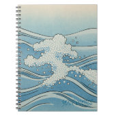 Ocean Wave Art Print – Japanese Woodblock Style Notitieboek (Voorkant)