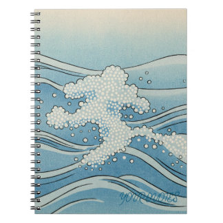 Ocean Wave Art Print – Japanese Woodblock Style Notitieboek